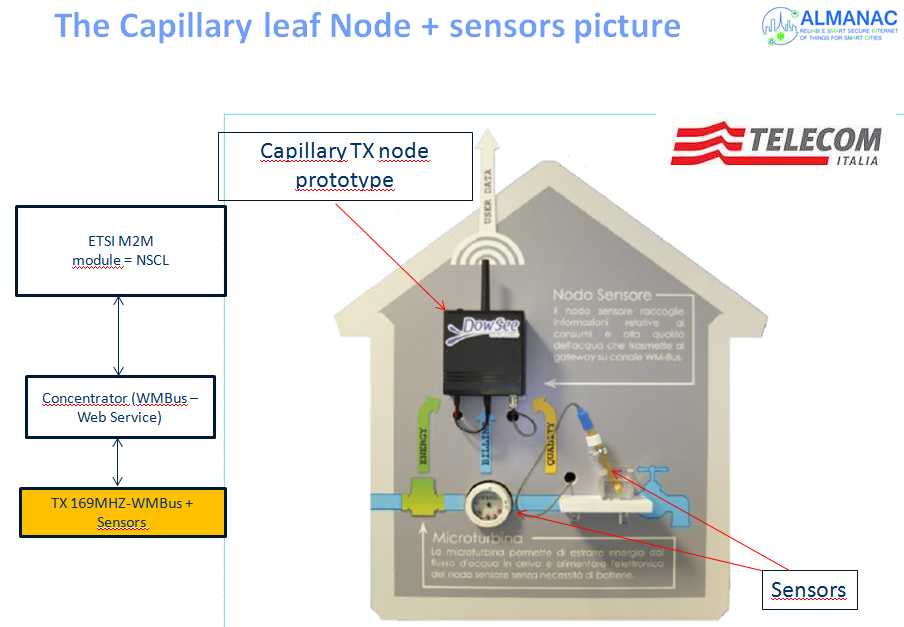 Figure 1. The capillary and smart water node environmental set up